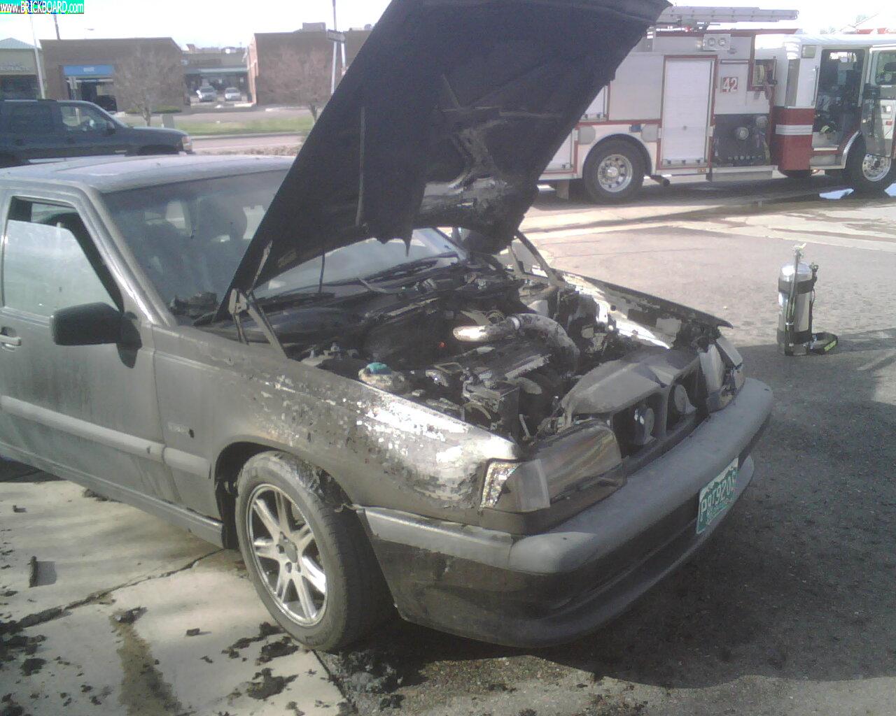 Volvo 850 -- Hopefully this will help someone? A spark from the fan started it.