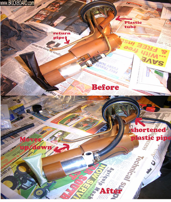Volvo -- 1988 740 in-tank pump modification