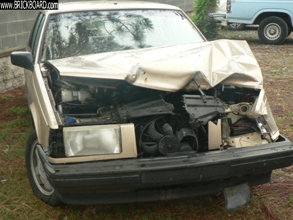 Volvo 700 -- 91 740 Turbo SE Meets Bambi's Dad at 75mph